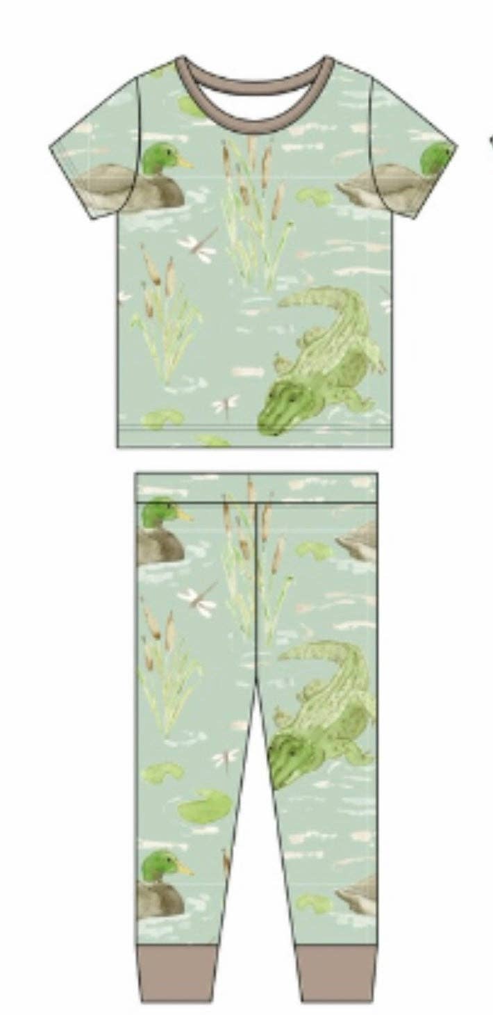 Sweet Bay Clothing - Wholesale Sleepwear Set - Kids - Ducks and Gators Two Piece Pajama Pants Set3