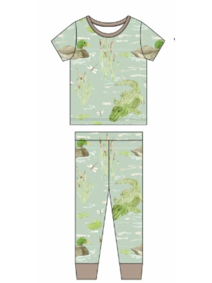 Sweet Bay Clothing - Wholesale Sleepwear Set - Kids - Ducks and Gators Two Piece Pajama Pants Set3