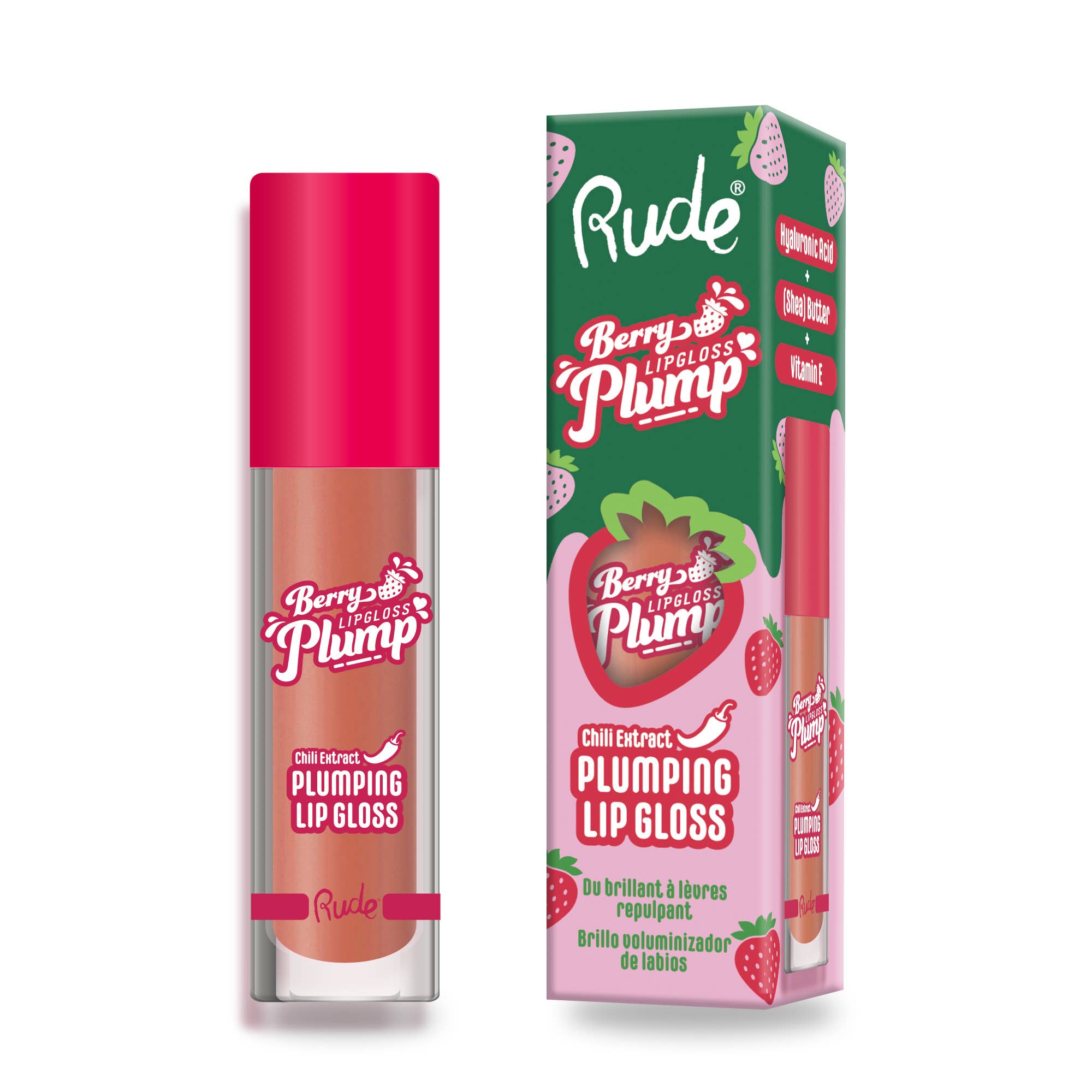 Rude Cosmetics – wholesale Lip-gloss – Berry Plump Plumping Lip Gloss2