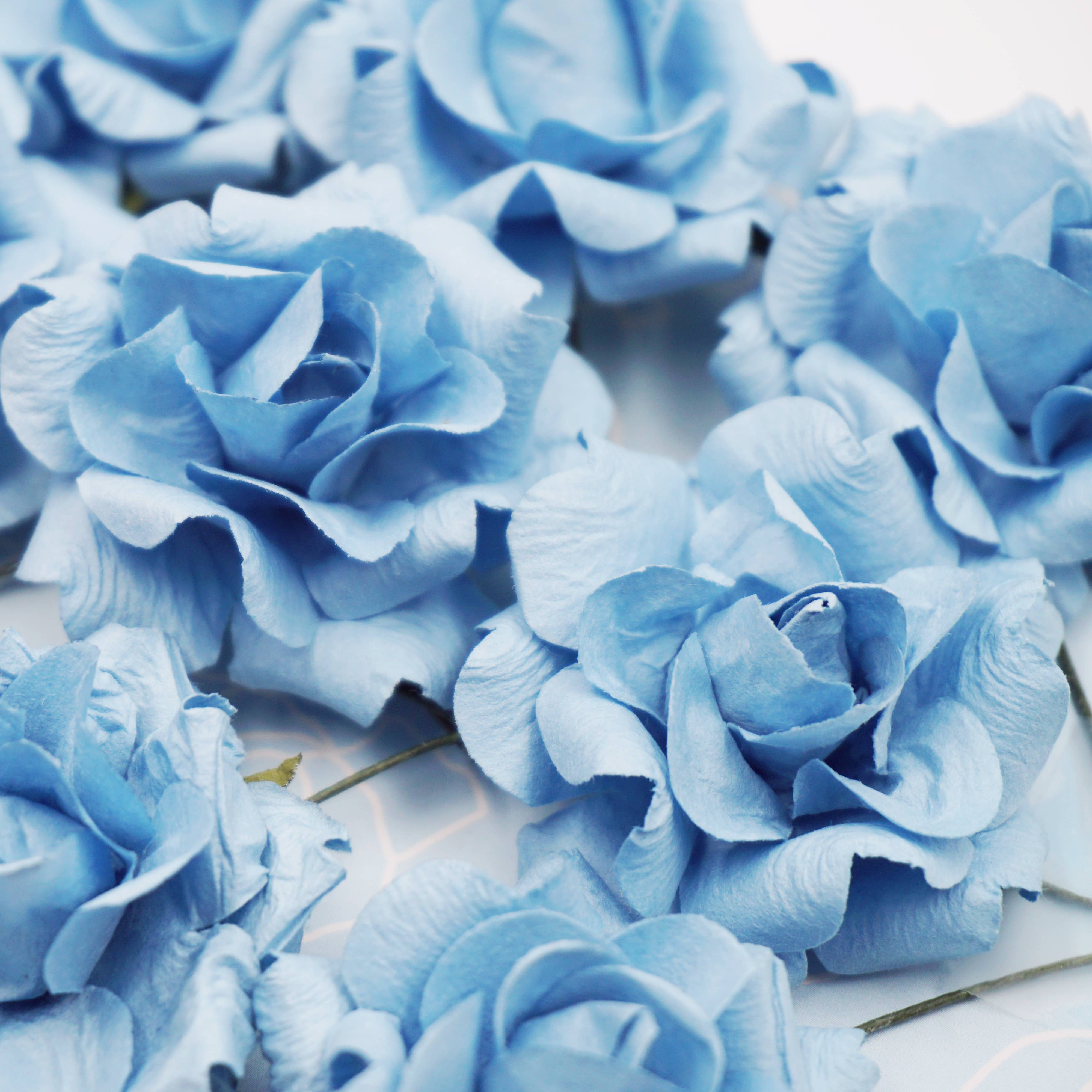 Angels Craft - Vente Fleurs artificielles - Fleurs en papier 1,72 po (roses) avec fil, 9 carats7