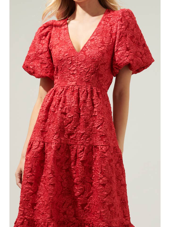 Sugarlips - Wholesale Dress - Women's - Arielle Jacquard Maxi Tiered Dress