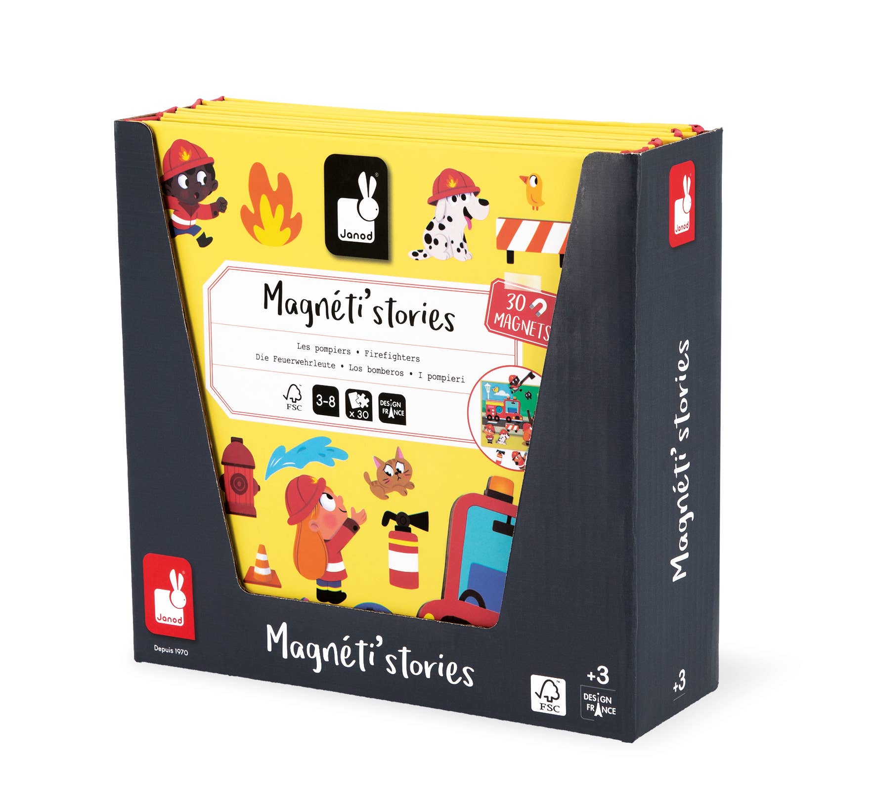 Janod - Wholesale Toy Set - Kids - Magneti'stories - Firefighters3