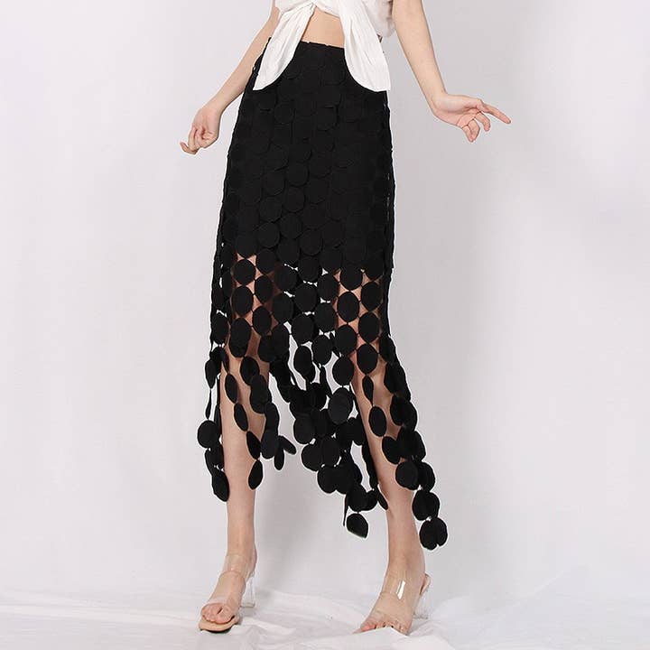 Productseeker - Wholesale Skirt - Women's - SK001 Hollow Out Embroidery Skirt Pencil Skirt Dress