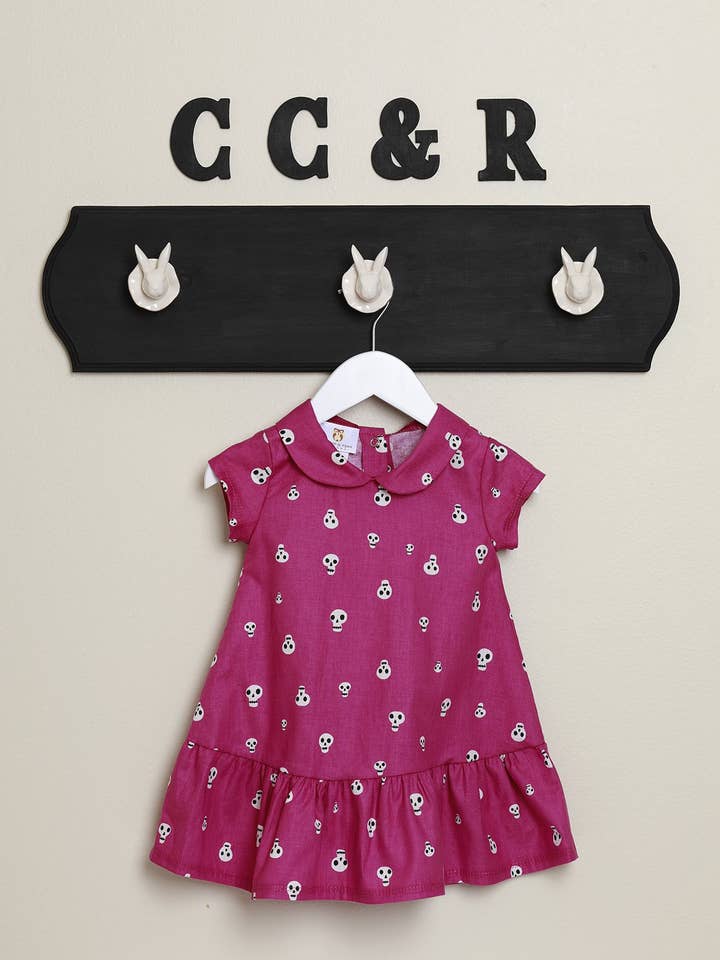 Skulls - Robe à col Peter Pan pour fille pour la vente par cee cee & ryan