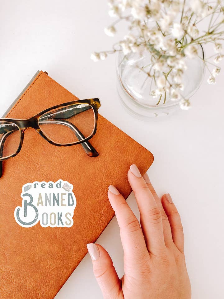 Banned Books Sticker for wholesale by Dawning Designs