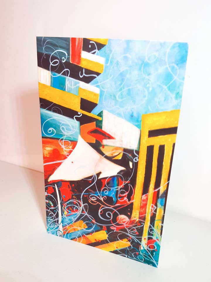 Through Buildings, Under & Over Tents It Flows Carte de pour la vente par B. Younger