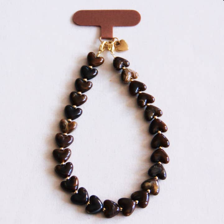 Telefonledning hjerter - brun for engroshandel hos Bazou