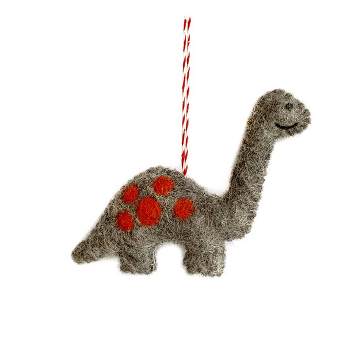 Dinosaur Felt Wool Christmas Ornament for wholesale by Ornaments 4 Orphans