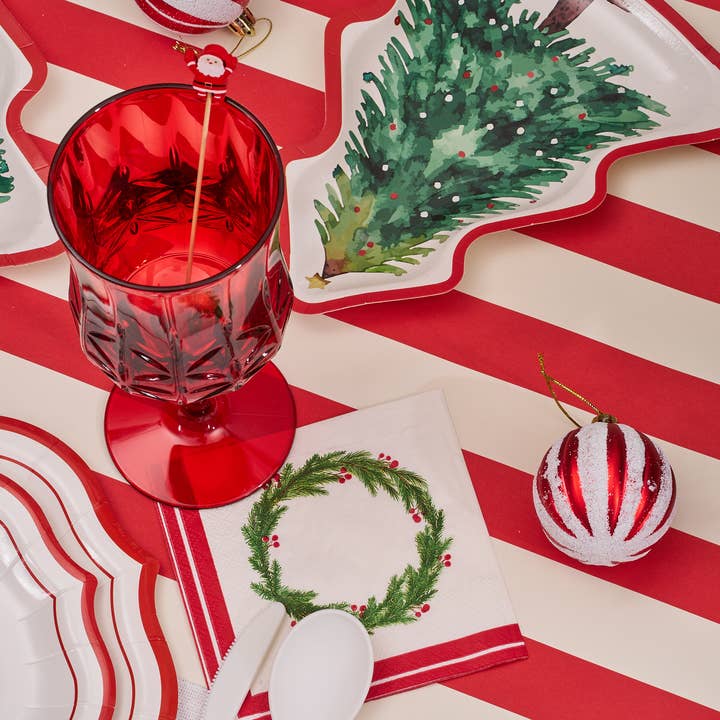 Sophistiplate - Wholesale Cocktail Pick - Holiday Santa Cocktail Party Pick Toothpick 30 Wack Wood 6"2