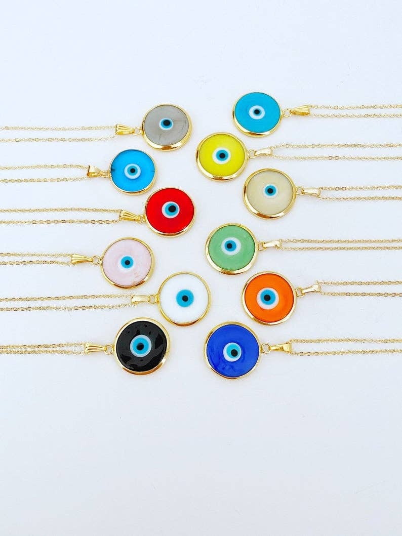 Evileyefavor - Wholesale Pendant/Charm Necklace - Evil Eye Necklace, Glass Murano Pendant, Lucky Charm Necklace, Handmade3