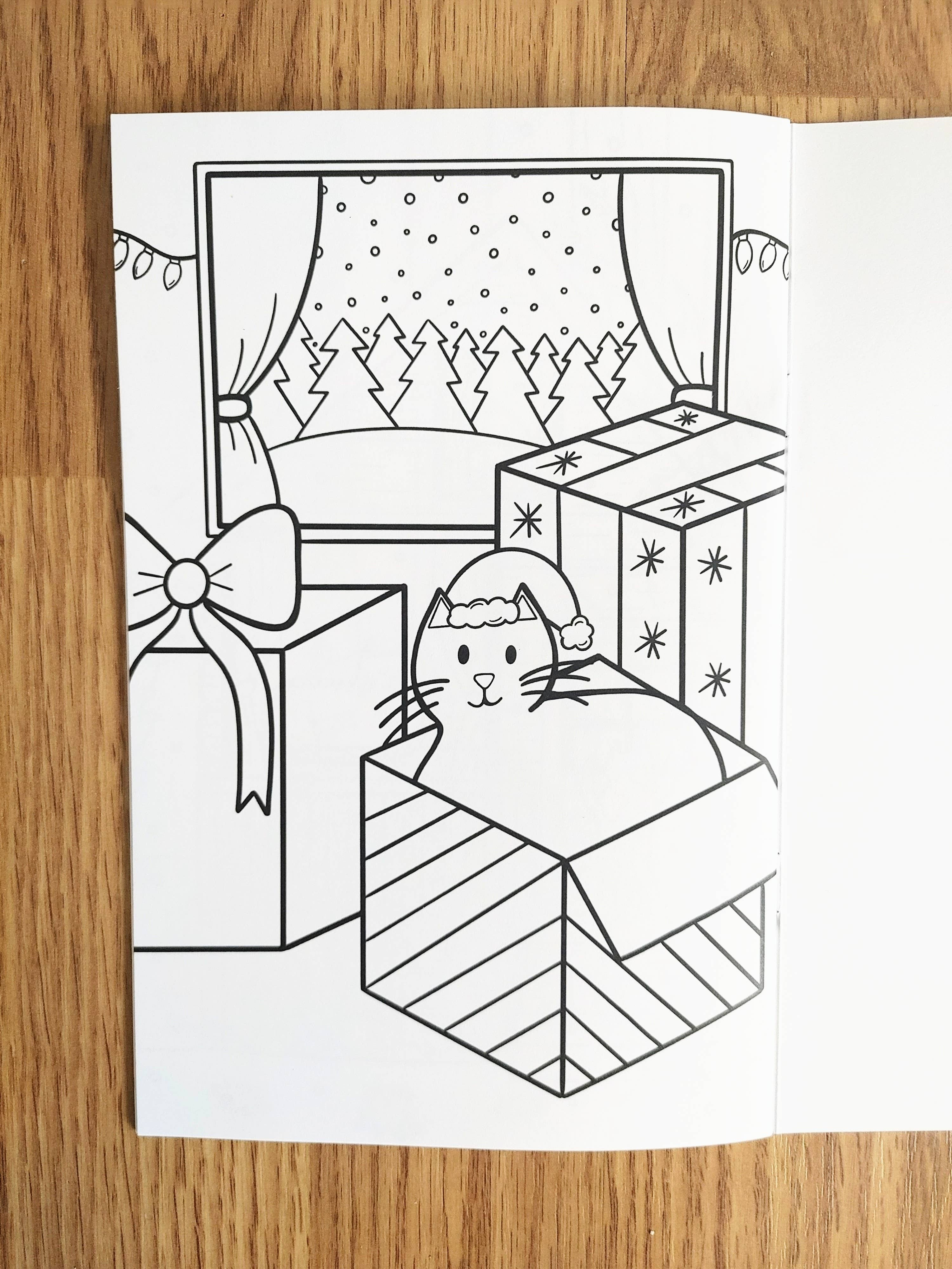 Caroline W Illustration - Wholesale Coloring & Activity Book - Adult - Cat colouring book (5.5 x 8.5 inches, 12 images + covers)7