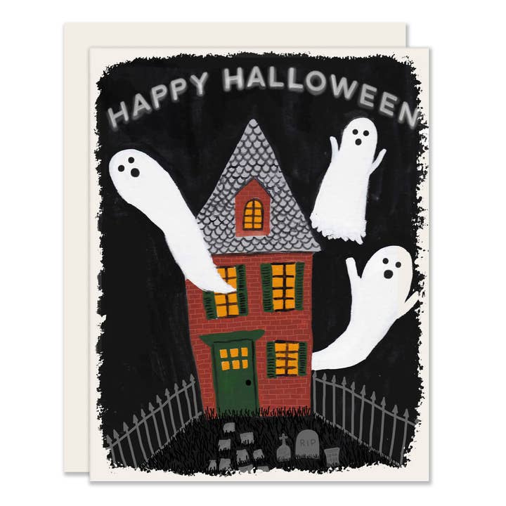 Slightly Stationery - Wholesale Halloween Card - Haunted House1