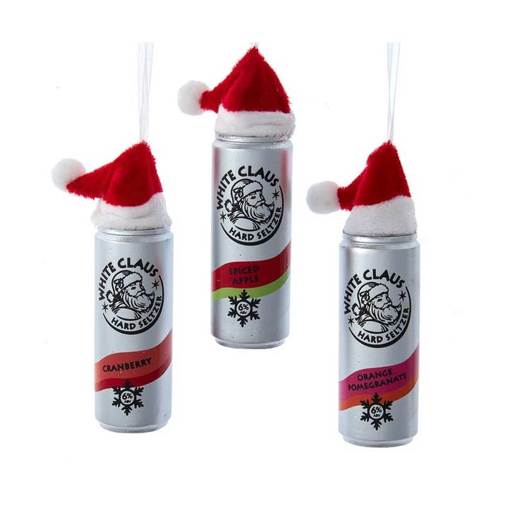 Kurt S. Adler, Inc. - Wholesale Ornament Set - 4.3"WHITE CLAUS SELTZER ORNAMENT 3/A1