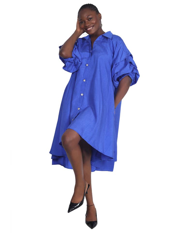 Advance Apparels - Wholesale Dress - Women's - Hi-Lo Dress w/ "Blessed" AD-2501317