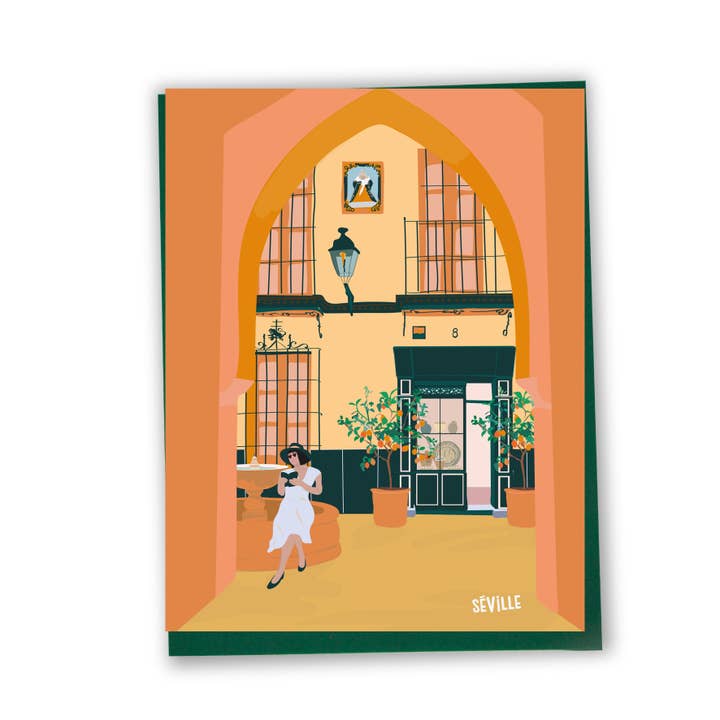 Cities - Spain, Seville travel card for wholesale by Lili Graffiti
