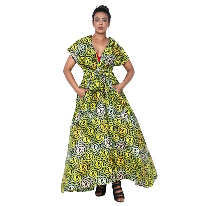 African Stars - Wholesale Dress - Women's - Women's Multi Way Style Maxi Dress -- FI-68L25