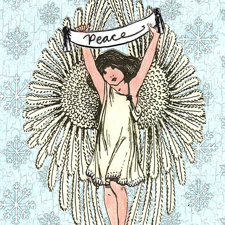 Erica DiPaolo Designs - Vendita all'ingrosso Biglietti di auguri generici - Carta Peace Angel, carta Vittoriana Angel2