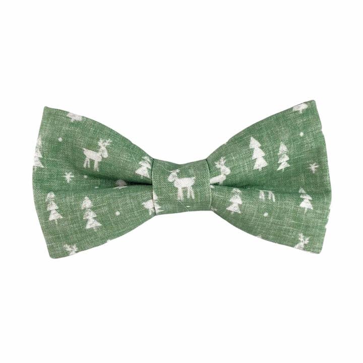 Reindeer Dog Collar Bowtie by Duke & Fox for wholesale by Duke & Fox