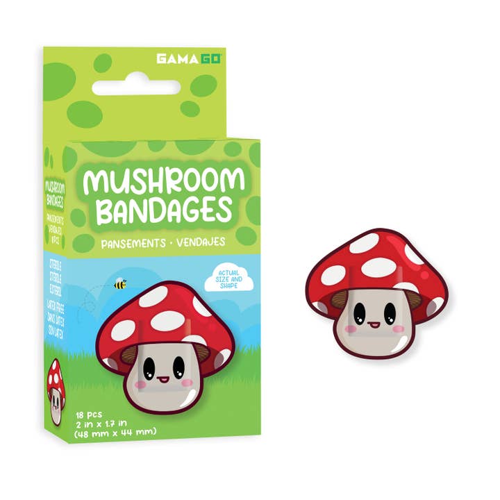 AQUARIUS, GAMAGO, ICUP, & ROCK SAWS by NMR Brands - Wholesale Bandaids/Bandages - Kids & Baby - Mushroom Adhesive Bandages