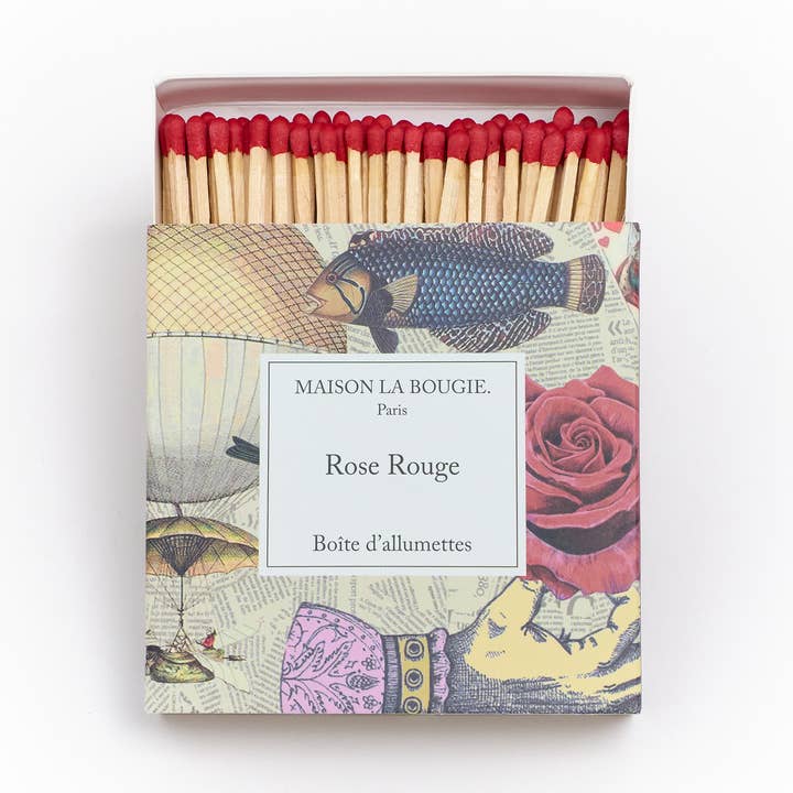 Caixa de fósforos ROSA VERMELHA por atacado de MAISON LA BOUGIE