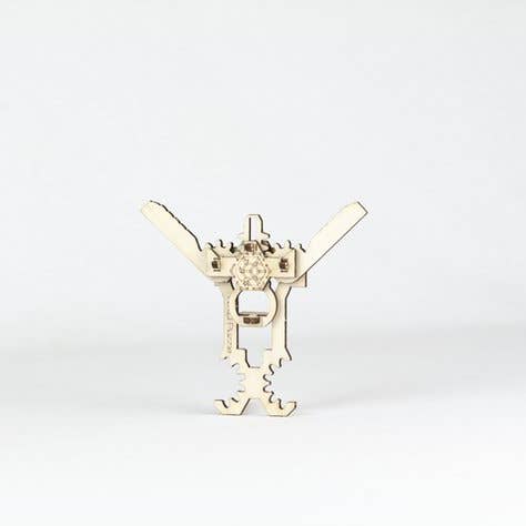 NKD Puzzle - Wholesale DIY Craft Kit - CARDKIT Vintage Wooden Toy “Pince”2