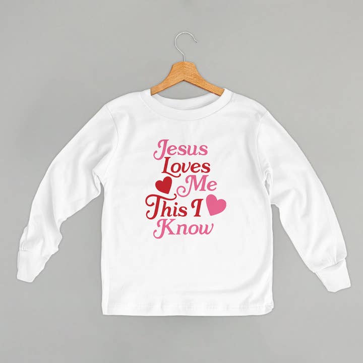 Jesus Loves Me This I Know Hearts (Kids) for wholesale by Ivy + Cloth