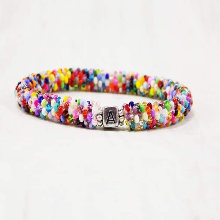 Pulseras coloridas para niñas, pulseras de joyería de arcoíris