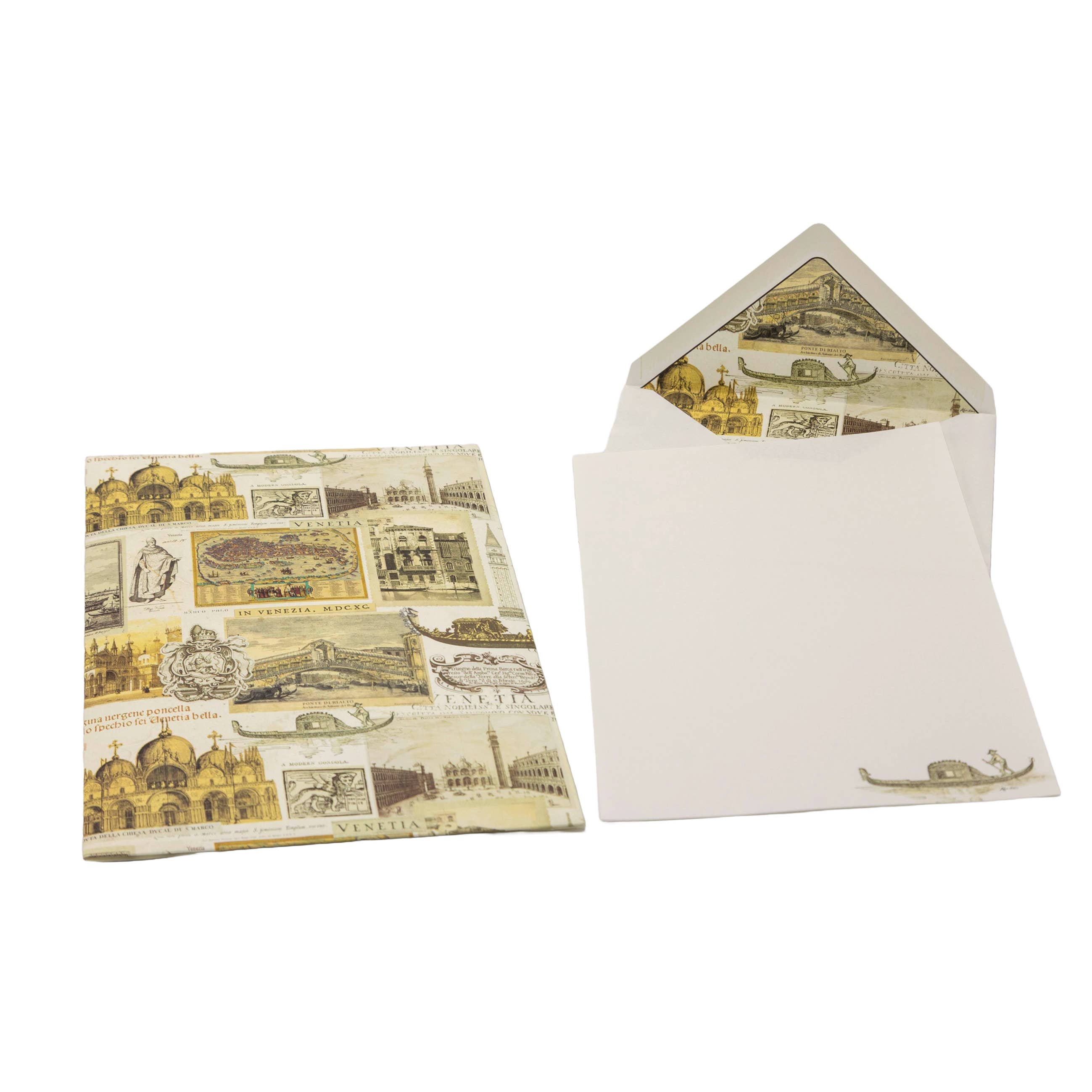 San Lorenzo Design - Vendita all'ingrosso Set di cartoleria/cancelleria - Foglie per Scrittura e Carte da Lettera Italiane con Busta, Portfolio23