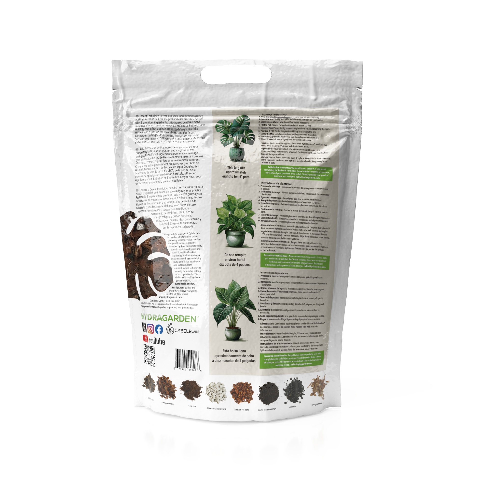 HydraGarden - Wholesale Planting/Potting Soil - Forbidden Cereal Soilless Chunky Houseplant Potting Mix3