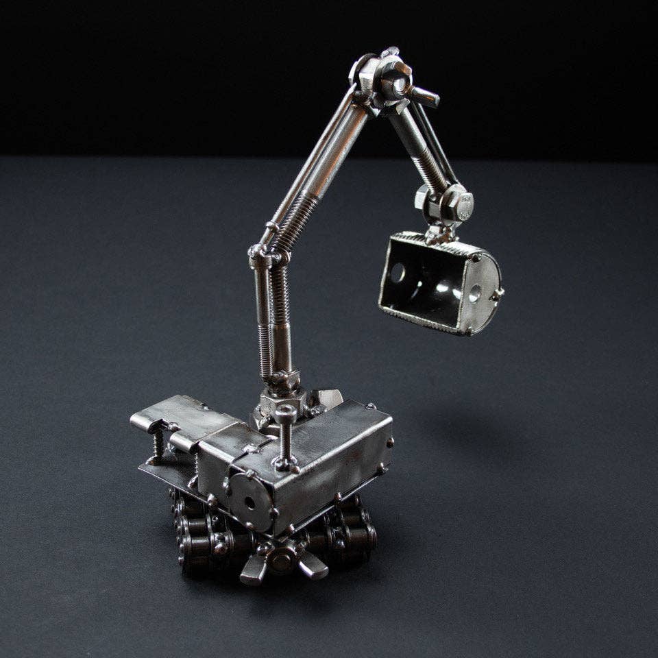 Metal Relic - Venta al por mayor Escultura - Figura de excavadora de acero, escultura de arte en metal3
