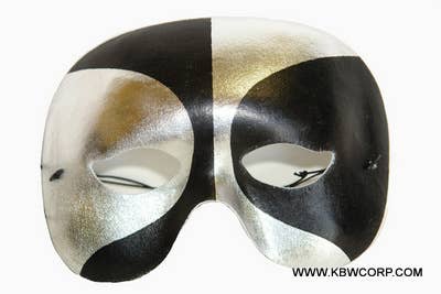 KBW Global Corp. – wholesale Costume – Unisex – Black & Silver Mask0