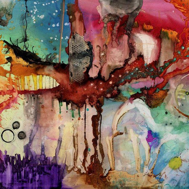 #010705 <br> Stampa su Tela di Arte Astratta <br>Titolo: Dimmelo in Modo Diretto per la vendita all'ingrosso da parte di Michel Keck LLC