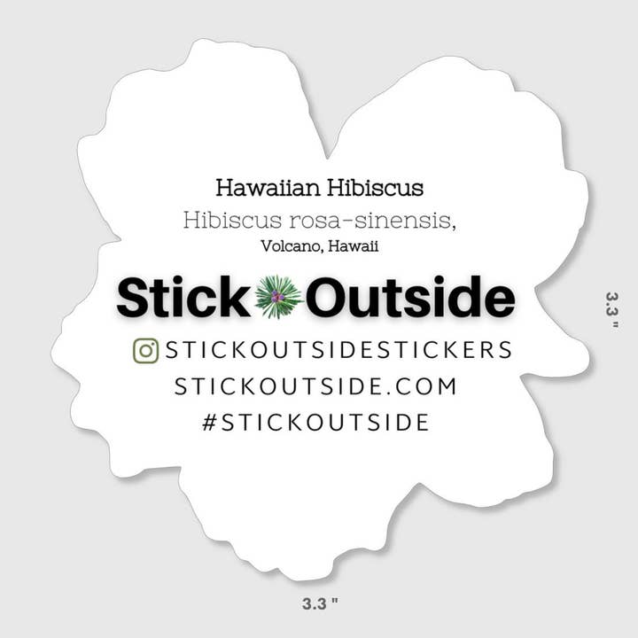 Stick Outside - Wholesale Sticker - Hawaii Hibiscus Flower Sticker4