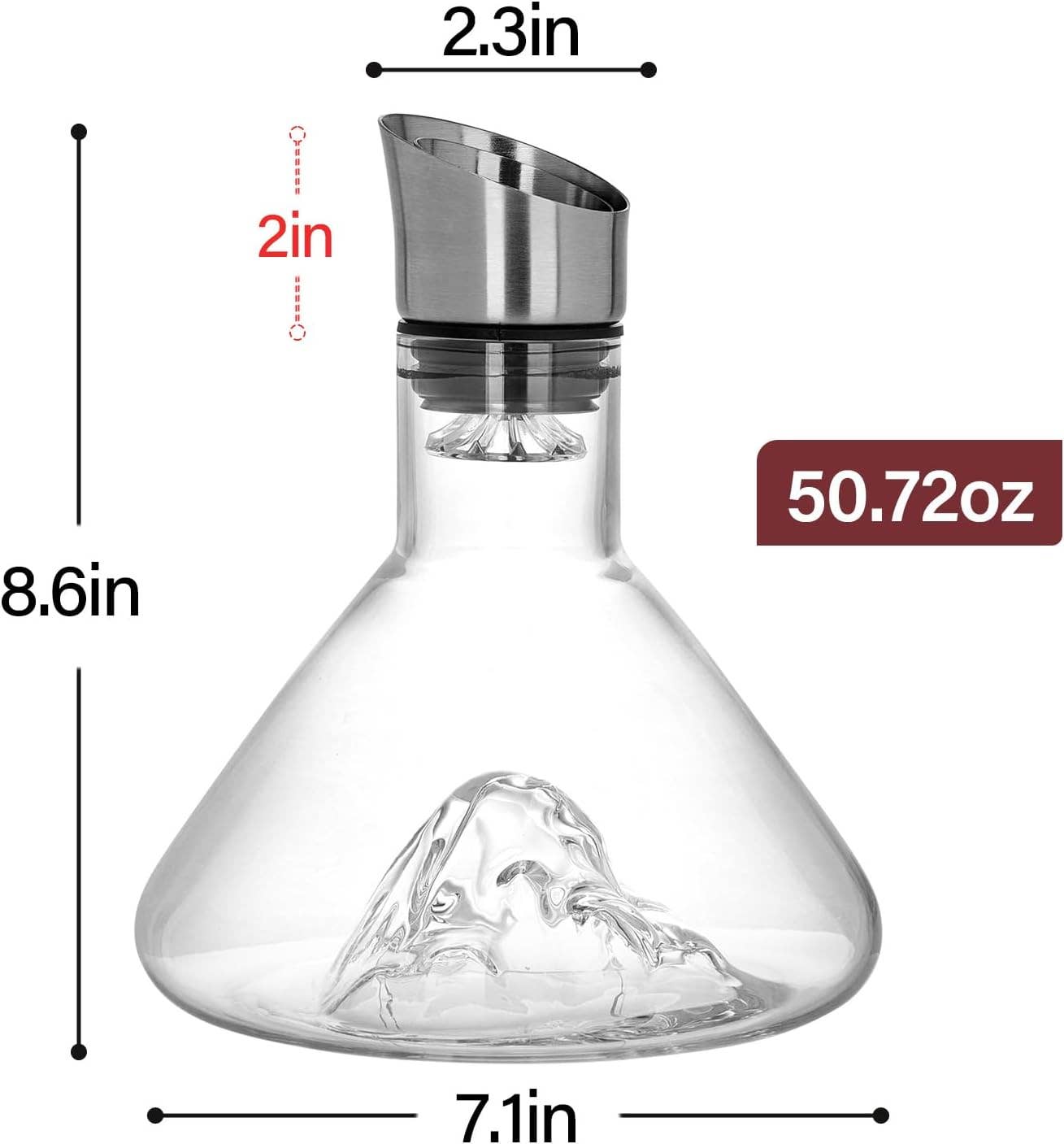 VIGOR – Engroshandel Karaffel – Isbjerg Vinkaraffel, Rødvinskaraffel med indbygget iltning1