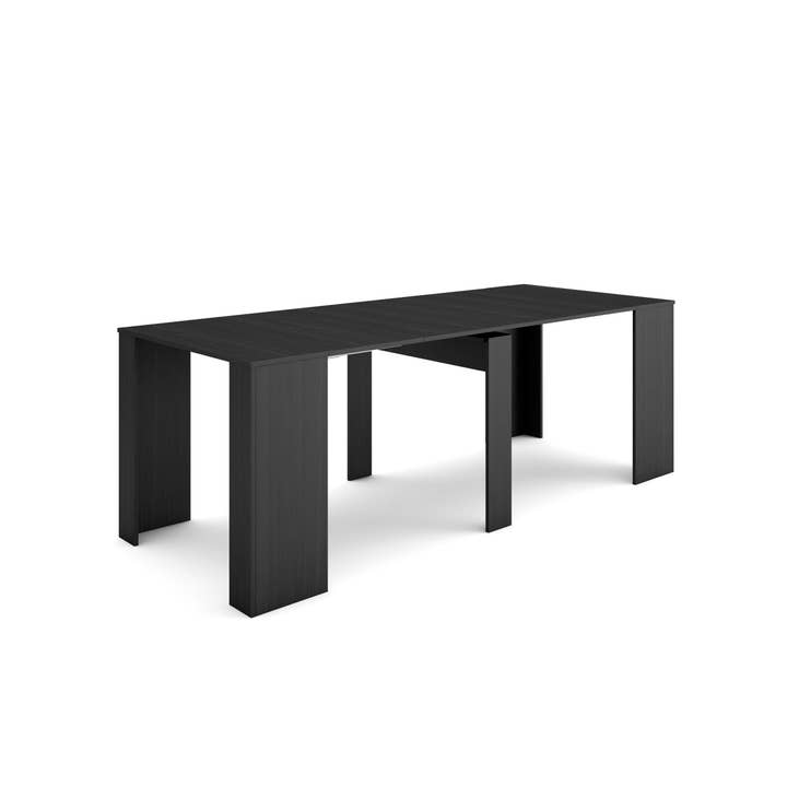 REMOVED BRAND - Vendita all'ingrosso Consolle - Tavolo consolle allungabile | Tavolo da pranzo pieghevole | 220 | Per 10 persone | Sala da pranzo e cucina | Stile moderno | Nero