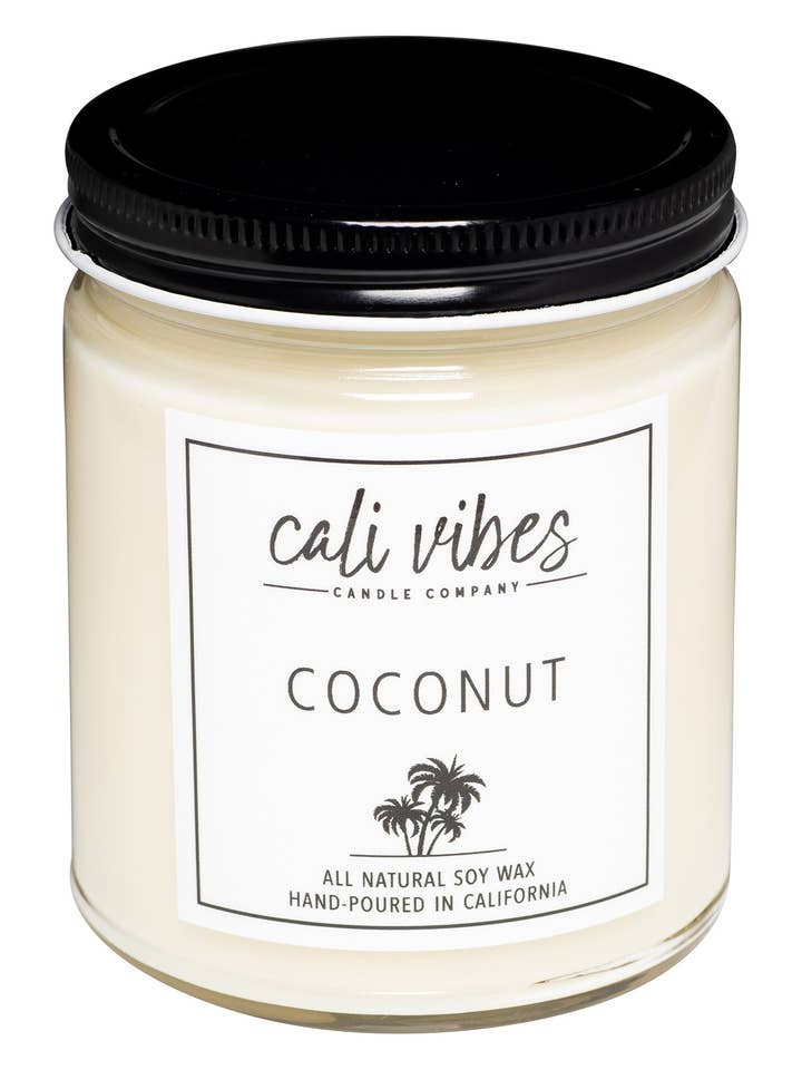 Coconut - Pot en verre pour la vente par Cali Vibes Candle Company