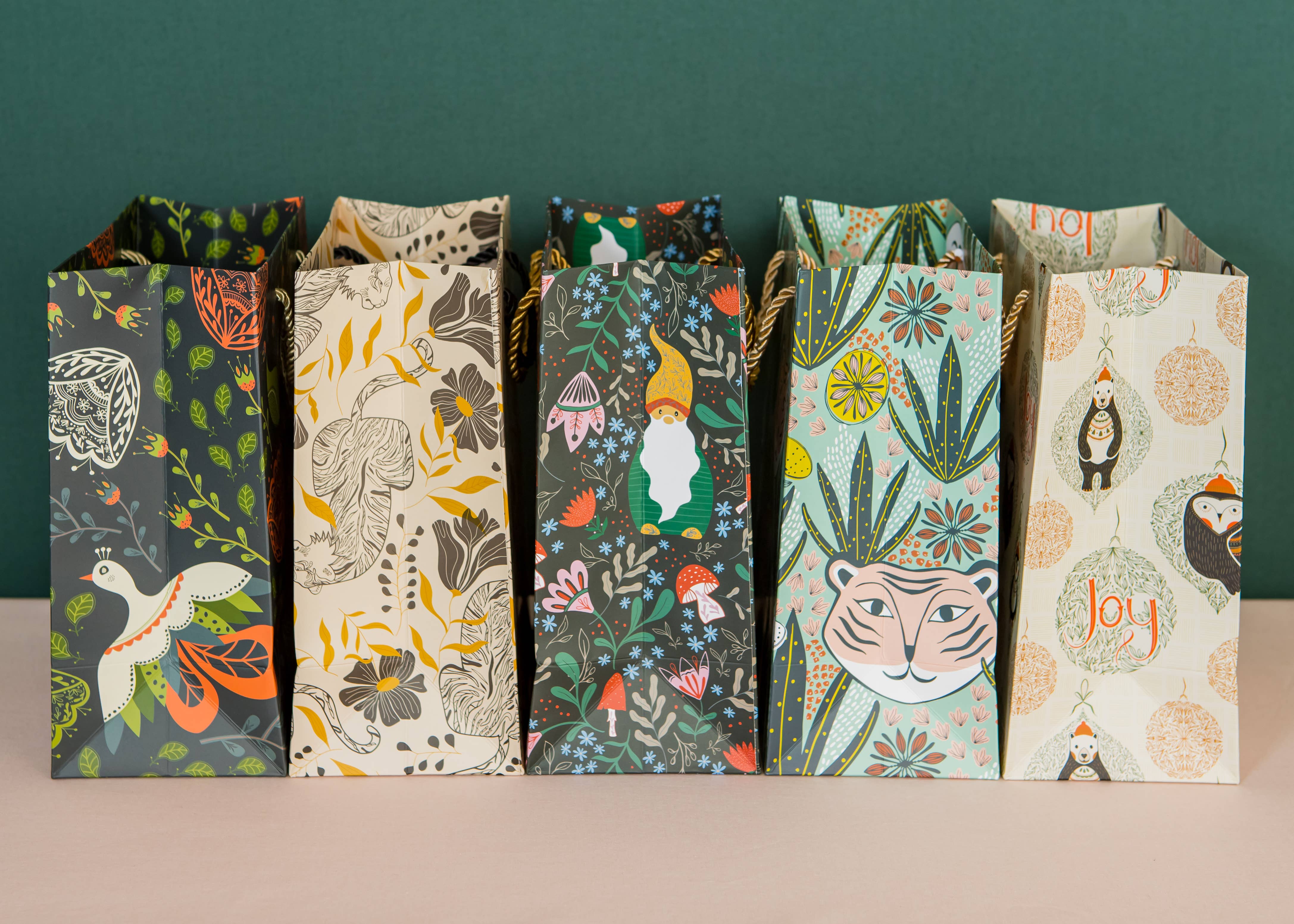 Amicreative - Vente Pochette cadeau - Sac Cadeau Moyen Tigre Tigre – Design Élégant d'Animal1