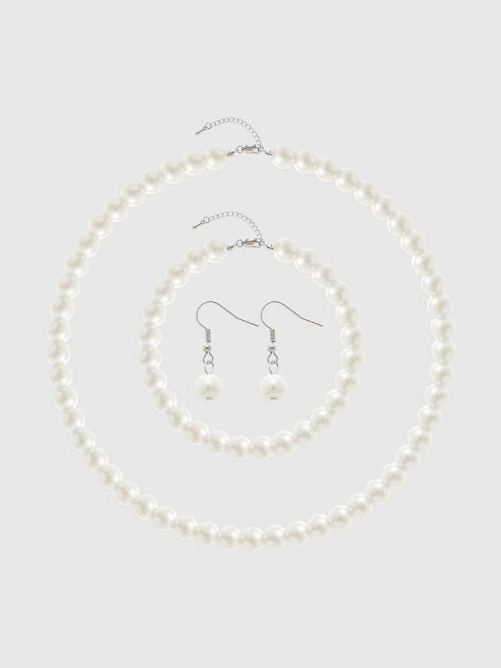 Gorgeous Round Pearl Necklace Set for wholesale by BABEYOND