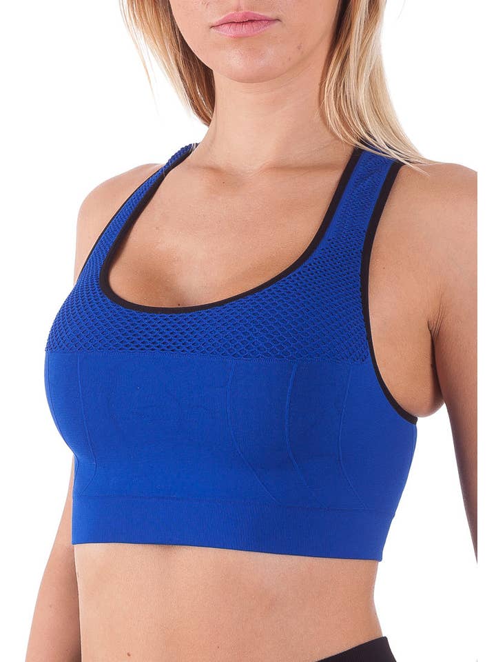 Bellissima - Wholesale Athletic top – Women′s - Actiwear Womens Double Layered Crop Top2