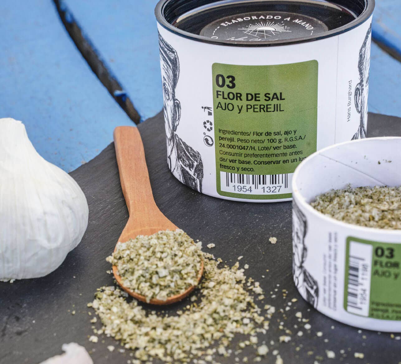 Salinas del Alemán - Wholesale Salt - Garlic and Parsley Flower of Salt3