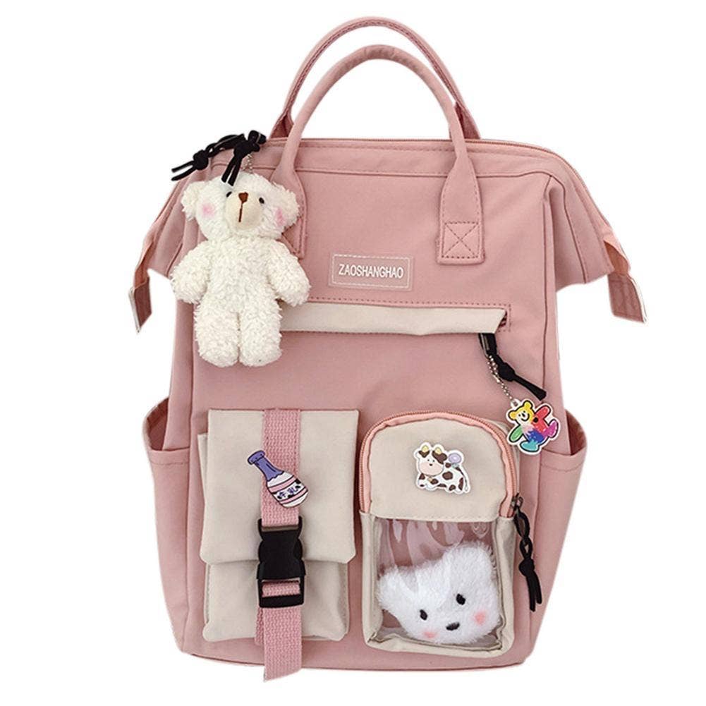 2021 Preppy Purple Backpack Women Waterproof Candy Colors Backpacks Fancy High School Bags for Teenage Girl Cute Travel Rucksack for wholesale on Faire1