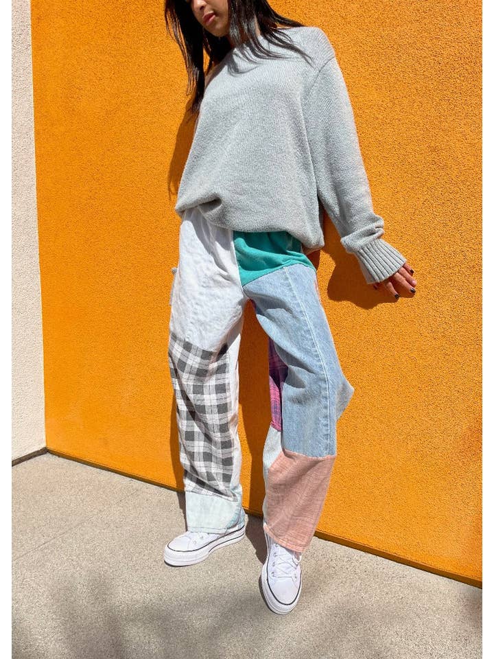 American Recycled Clothing - Wholesale Pants - Women's - Flannel & Denim Combo Pants Bundle