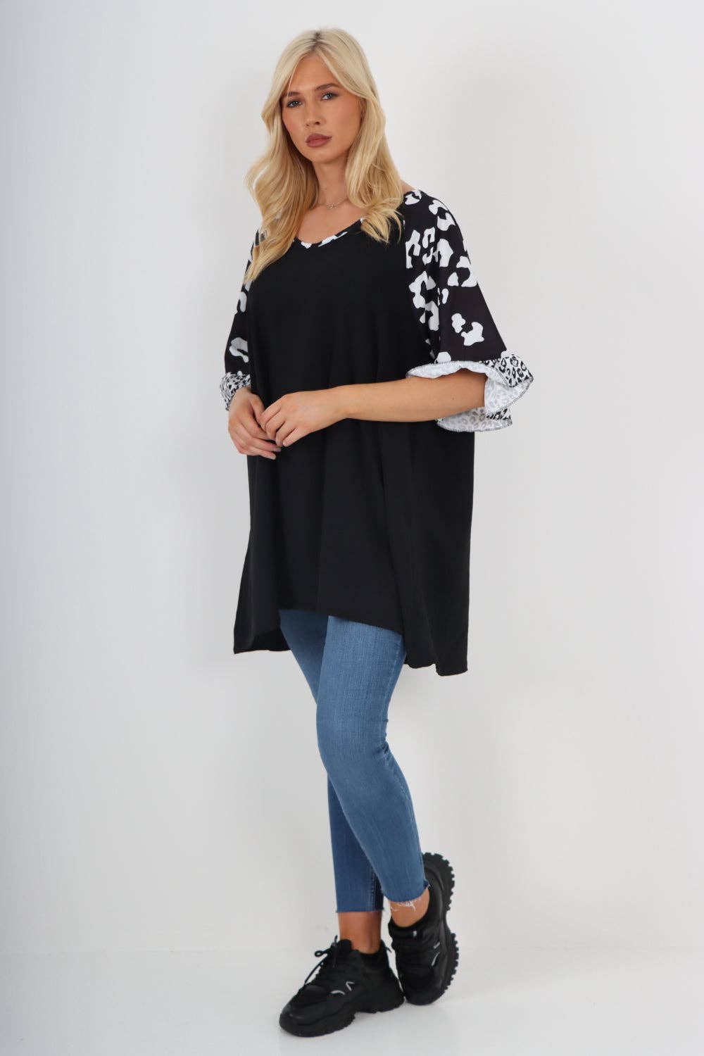Miss Bold – wholesale Tunic – Women’s – Italian Animal Printed Sleeve Tunic Top5