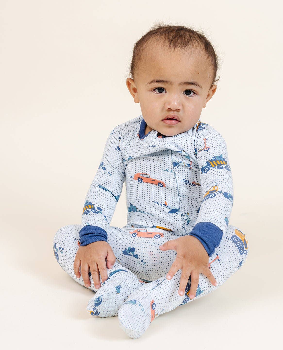 Lark - Wholesale Jumpsuit - Baby - Ultimate Zip Footie in On The Go2