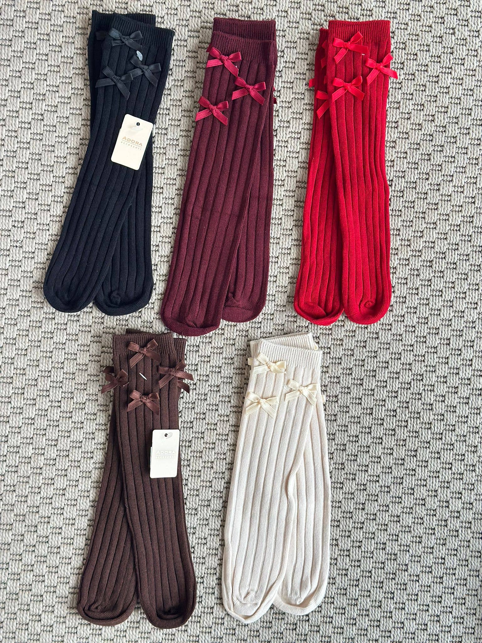 ADORA - Wholesale Socks - Women's - Long socks with bows0