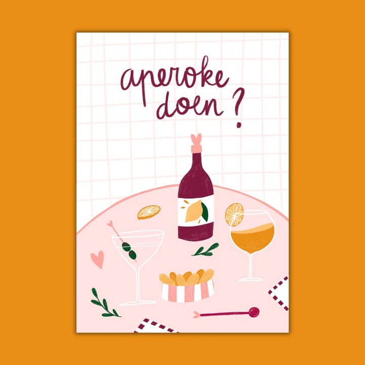 Wenskaart - Aperoke doen? voor wholesale door Dujojo