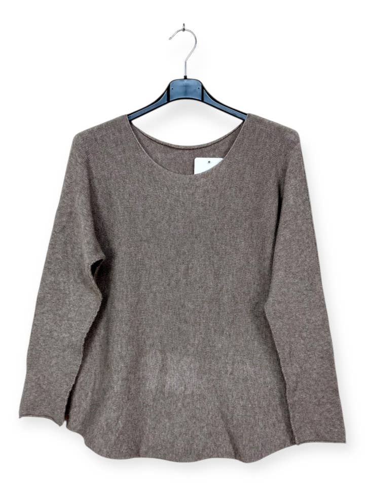 Lucky Nana - Wholesale Knitted jumper – Women′s - AH 2209 - Long-Sleeve Sweater with Crew Neck16