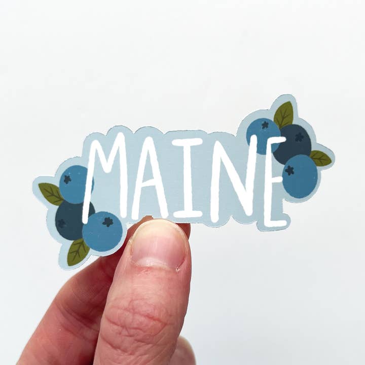 Maine Blueberry Sticker for wholesale by Keegsie Designs
