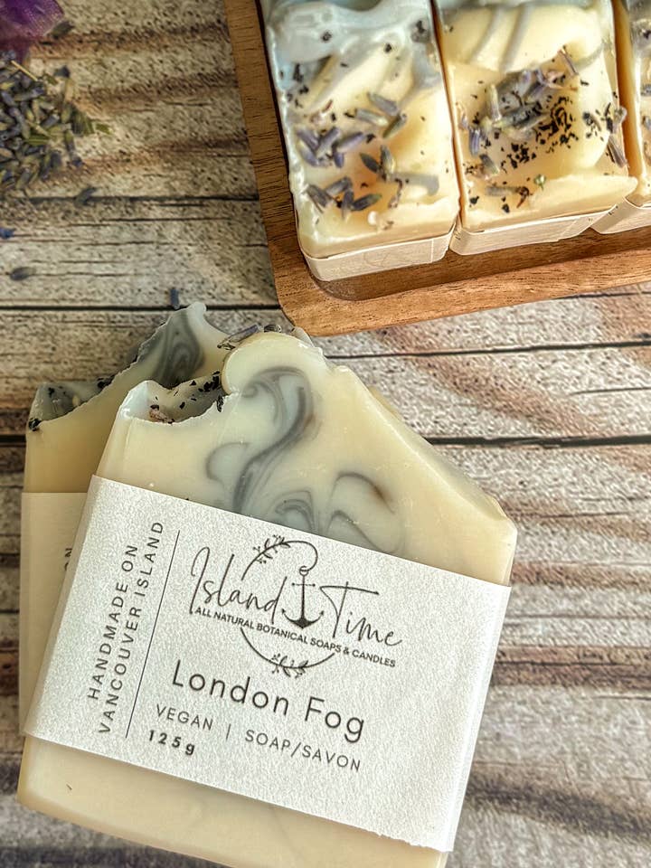 All Natural London Fog Handamde Artisan Soap Bar for wholesale by Island Time Soap & Candle