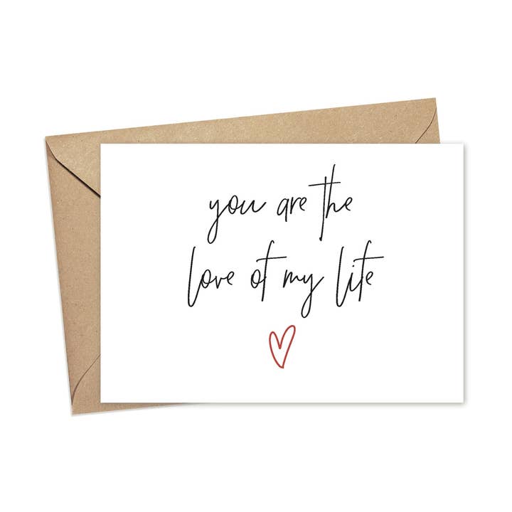 Lost In Lettering - Wholesale Love Card - You Are The Love Of My Life | A2